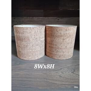 Pair Of Bamboo Lampshades 8"